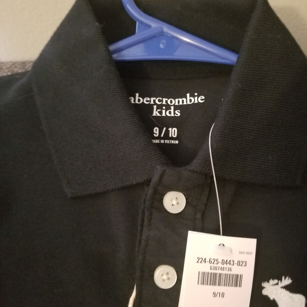 2 Abercrombie Navy collard shirts sz 9/10